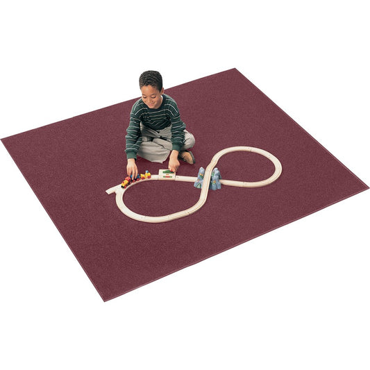 Carpets for Kids&reg, Solid Color Mt. St. Helens 6'x9' Rug - Kids - 72" Length x 108" Width - Rectangle - Cranberry