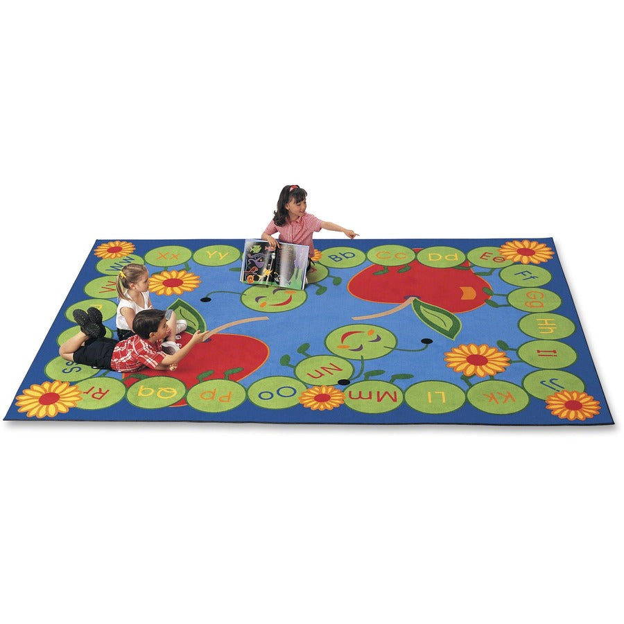 Carpets for Kids&reg, Premium ABC Rectangle Caterpillar Rug - 11.67 ft Length x 100" Width - Rectangle - Multi
