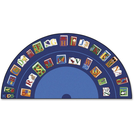 Carpets for Kids&reg, Premium Reading/The Book Semi-Circle Rug - Area Rug - 13.33 ft Length x 80" Width - Half Circle - Reading By The Book Seating - Multi