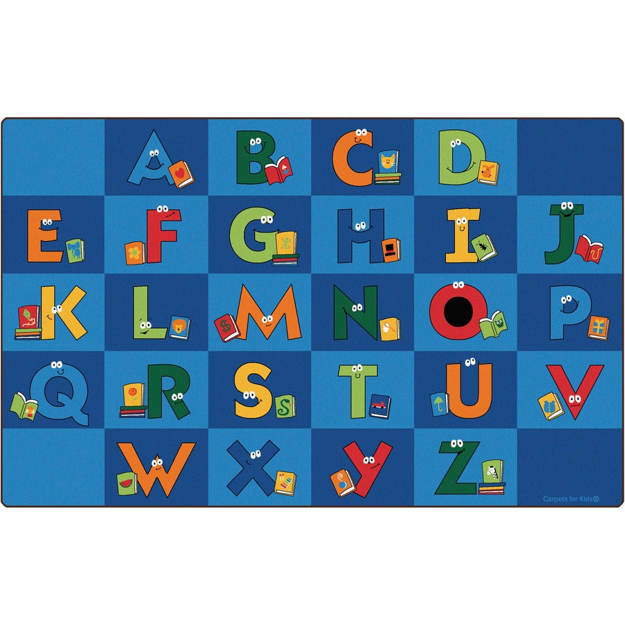 Carpets for Kids&reg, Premium Reading Letters Library Rug - 12 ft Length x 90" Width - Rectangle - Reading Letters Library - Multi