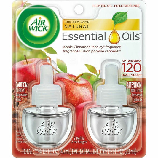 Air Wick Scented Oil Warmer Refill - Oil - 0.7 fl oz (0 quart) - Apple Cinnamon Medley - 60 Day - 2 / Pack