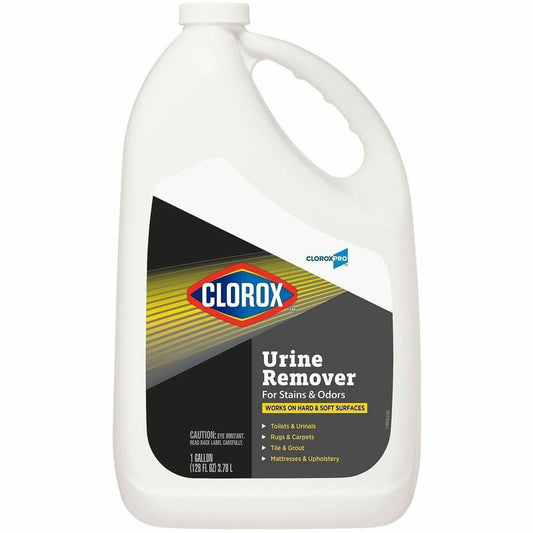 CloroxPro, Urine Remover for Stains and Odors Refill - For Tile, Concrete, Hard Surface, Carpet, Hotel, Locker, School, Restroom, Mattress - 128 fl oz (4 quart) - Recommended For: Urine Remover, Stain Remover, Odor Remover - Bleach-free, Disposab...
