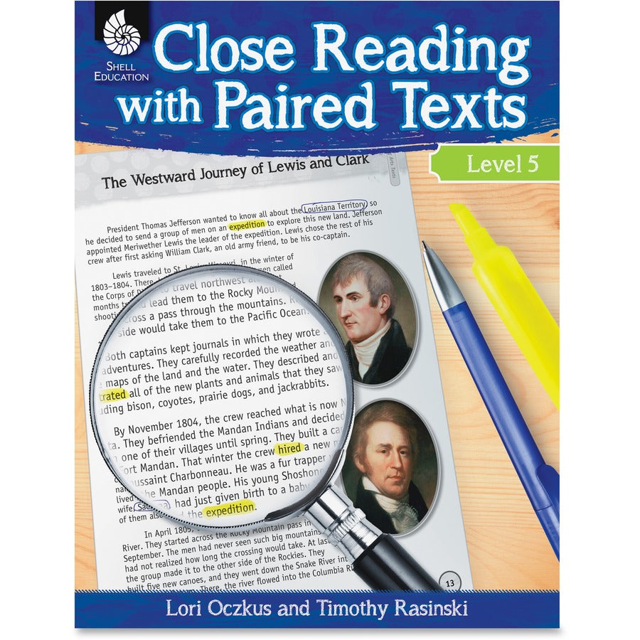 Shell Education Education Close Reading Level 5 Guide Printed Book by Lori Oczkus, M.A, Timothy Rasinski, Ph.D. - 128 Pages - Shell Educational Publishing Publication - Book - Grade 5
