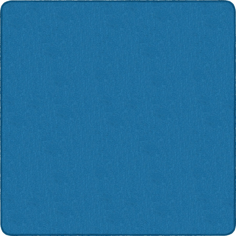 Flagship Carpets Classic Solid Color 6' Square Rug - Floor Rug - Classic, Traditional - 72" Length x 72" Width - Square - Blue - Nylon