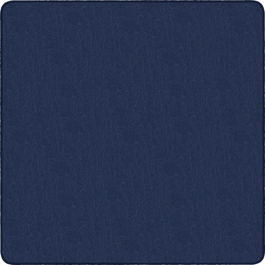 Flagship Carpets Classic Solid Color 6' Square Rug - Floor Rug - Classic, Traditional - 72" Length x 72" Width - Square - Navy - Nylon