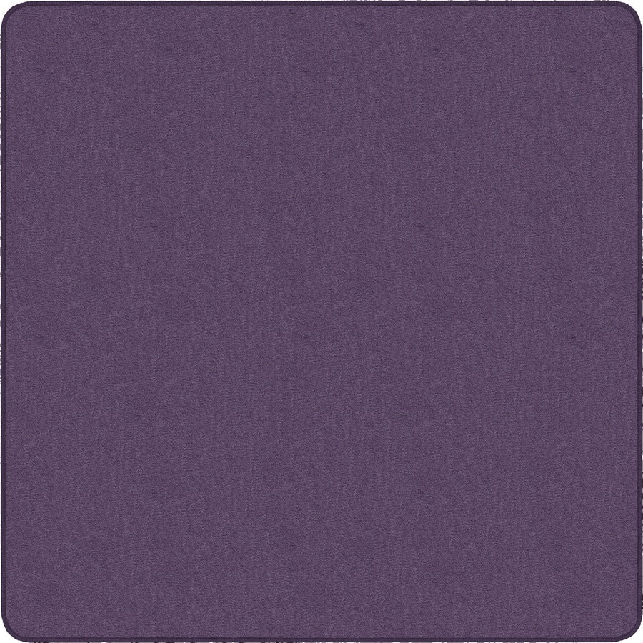 Flagship Carpets Classic Solid Color 6' Square Rug - Floor Rug - Classic, Traditional - 72" Length x 72" Width - Square - Purple - Nylon