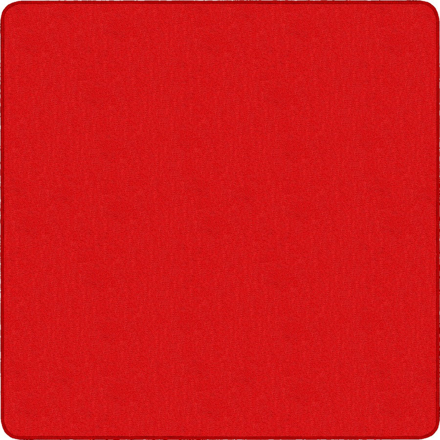 Flagship Carpets Classic Solid Color 12' Square Rug - Floor Rug - Classic, Traditional - 12 ft Length x 12 ft Width - Square - Red - Nylon