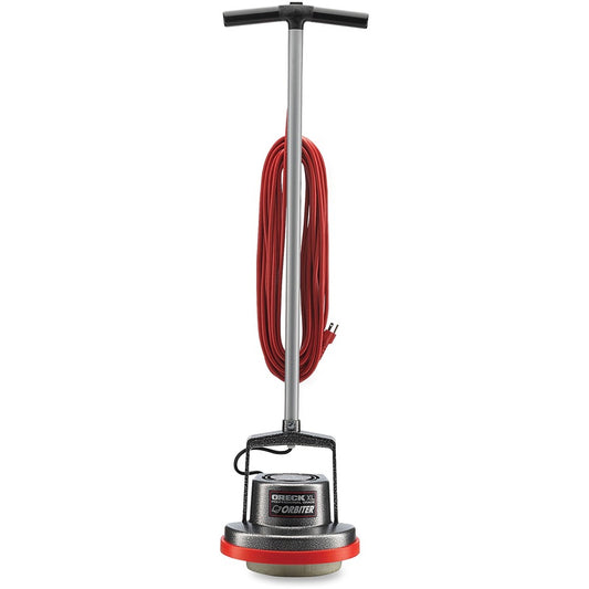 Oreck Orbiter Commercial Floor Machine - 13" Cleaning Width - Carpet, Bare Floor, Hardwood, Hard Floor - 50 ft Cable Length - AC Supply - 5.40 A - Silver