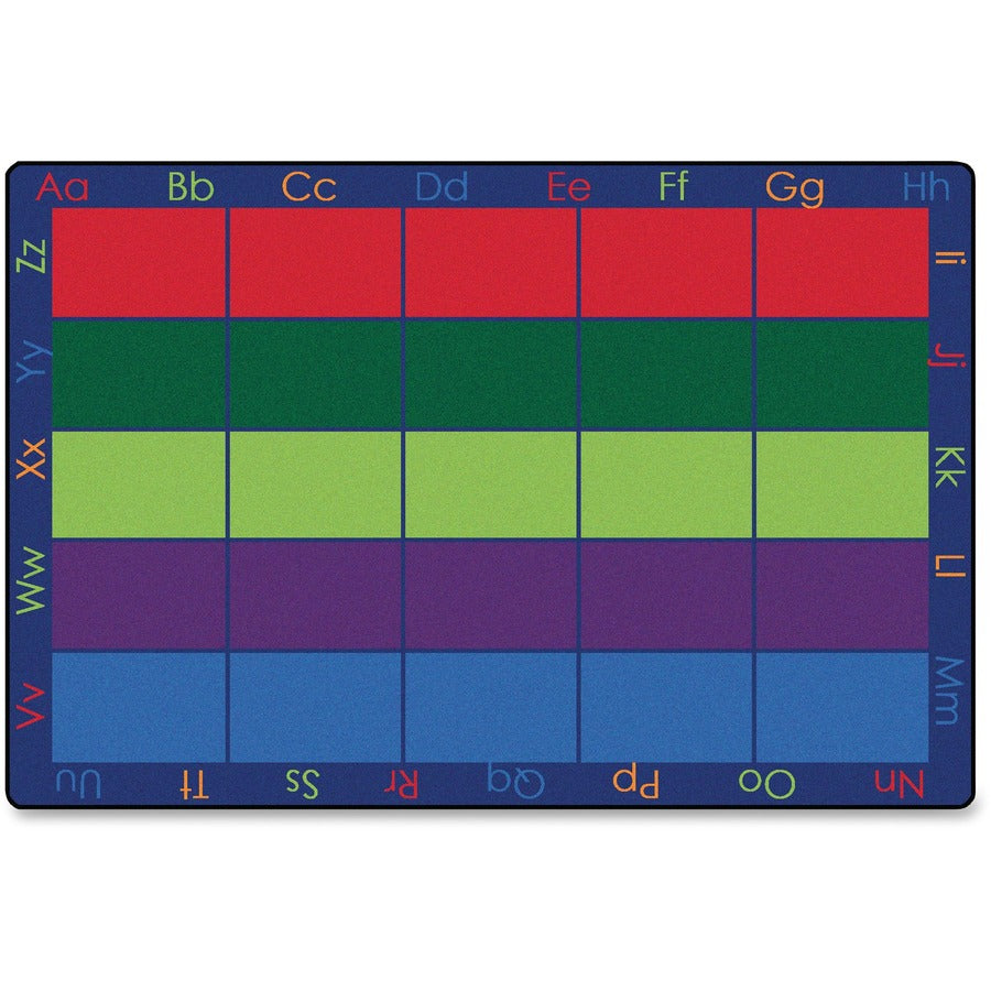 Carpets for Kids&reg, Premium Colorful Spaces Seating Rug - 108" Length x 72" Width - Rectangle - Assorted
