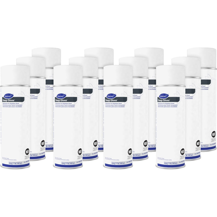 Diversey Deep Gloss Stainless Steel Maintainer - Ready-To-Use - 16 fl oz (0.5 quart) - Characteristic Scent - White - 12 / Carton
