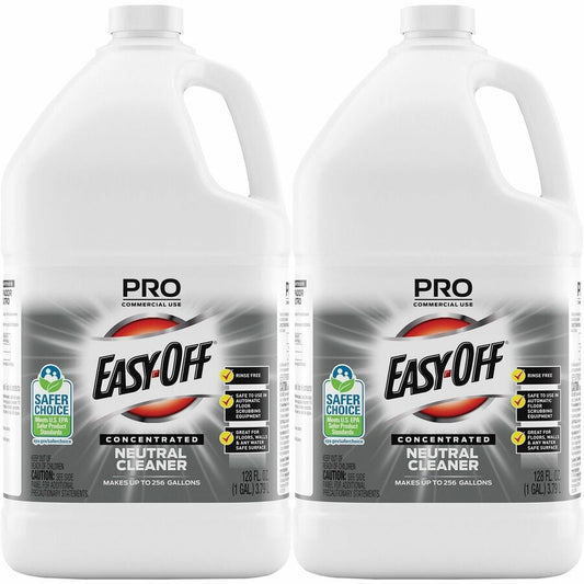 Professional Easy-Off Neutral Cleaner - For Multipurpose - Concentrate - 128 fl oz (4 quart) - Neutral Scent - Rinse-free, Non Alkaline, Phosphate-free, Ammonia-free - Blue - 2 / Carton
