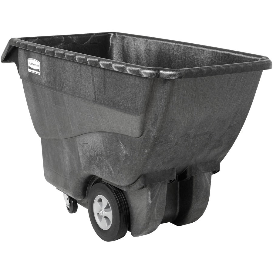 Rubbermaid Commercial Structural Foam Standard Tilt Truck - 1000 lb Load Capacity - Structofoam - 30.20" Width x 64.50" Depth x 38" Height - Black - 1 Each