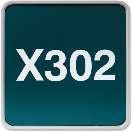Xstamper Designer Framed Wall/Door Sign - 6" Holding Width x 6" Holding Height - Square Shape - Wall, Door - Rounded Corner - Plastic - Gray - 1 Each