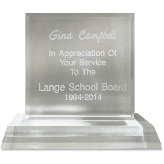 Xstamper Trinity Acrylic Award - 6.5" Width x 6.3" Length - Laser Compatible - Assorted - Acrylic - 1 Each