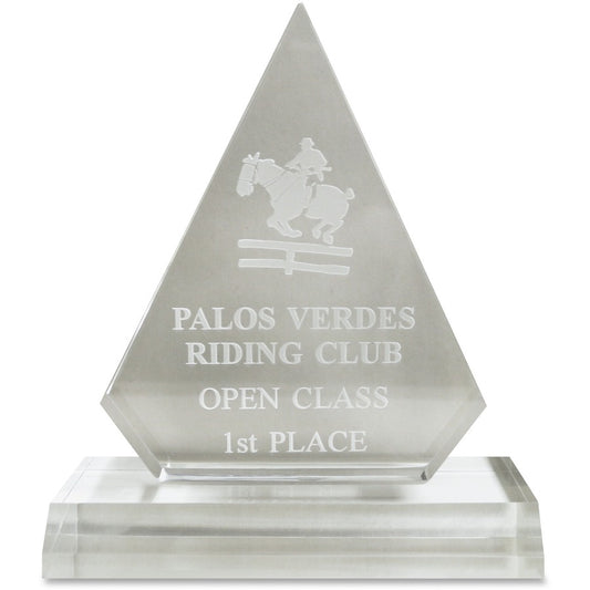 Xstamper Pinnacle Acrylic Award - 4" Width x 5.8" Length - Laser Compatible - Assorted - Acrylic - 1 Each