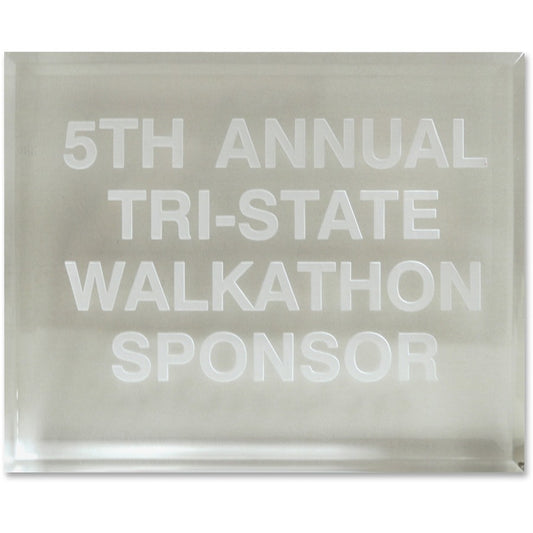 Xstamper Trinity Paperweight Acrylic Award - 5" Width x 4" Length - Laser Compatible - Assorted - Acrylic - 1 Each