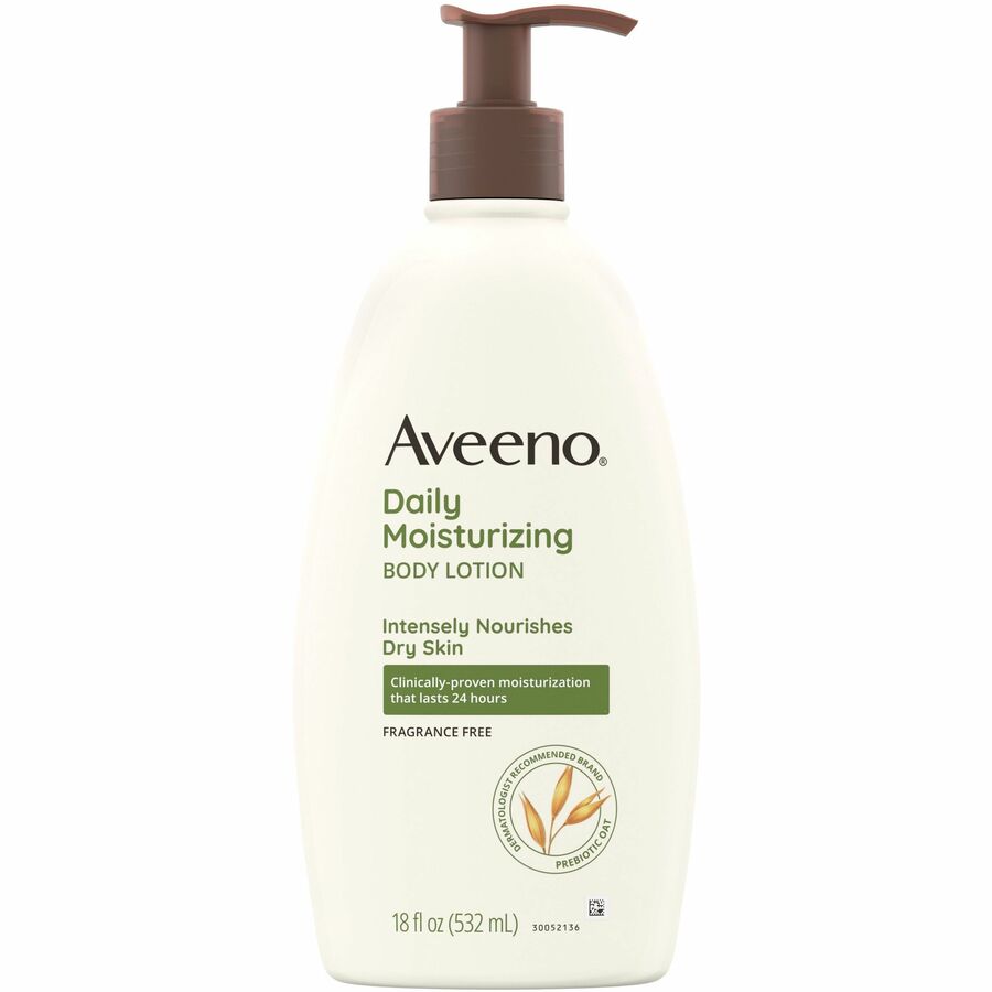 Aveeno&reg, Daily Moisturizing Body Lotion - Lotion - 18 fl oz - For Dry Skin - Applicable on Body - Moisturising, Fragrance-free, Non-greasy, Non-comedogenic, Soothing Oat, Rich Emollients, Nourishes Dry Skin, Gentle - 1 Each