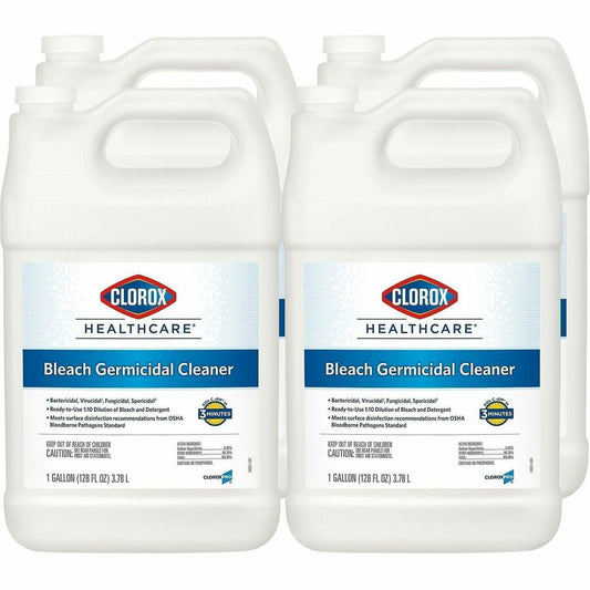 Clorox Healthcare Bleach Germicidal Cleaner Refill - For Multipurpose - Concentrate - Liquid - 128 fl oz (4 quart) - Recommended For: Germs Remover, Soil Remover, Virus Remover, Bacteria Remover, Fungi Remover, Mold Remover, Mildew Remover - Refillable...