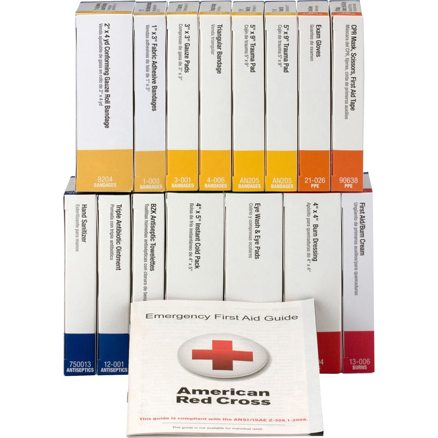 First Aid Only 25-Person Unitized First Aid Refill - ANSI Compliant - 84 x Piece(s) For 25 x Individual(s) - 2.3" Height x 8.3" Width x 5.2" Length - Plastic Case - 1 Kit