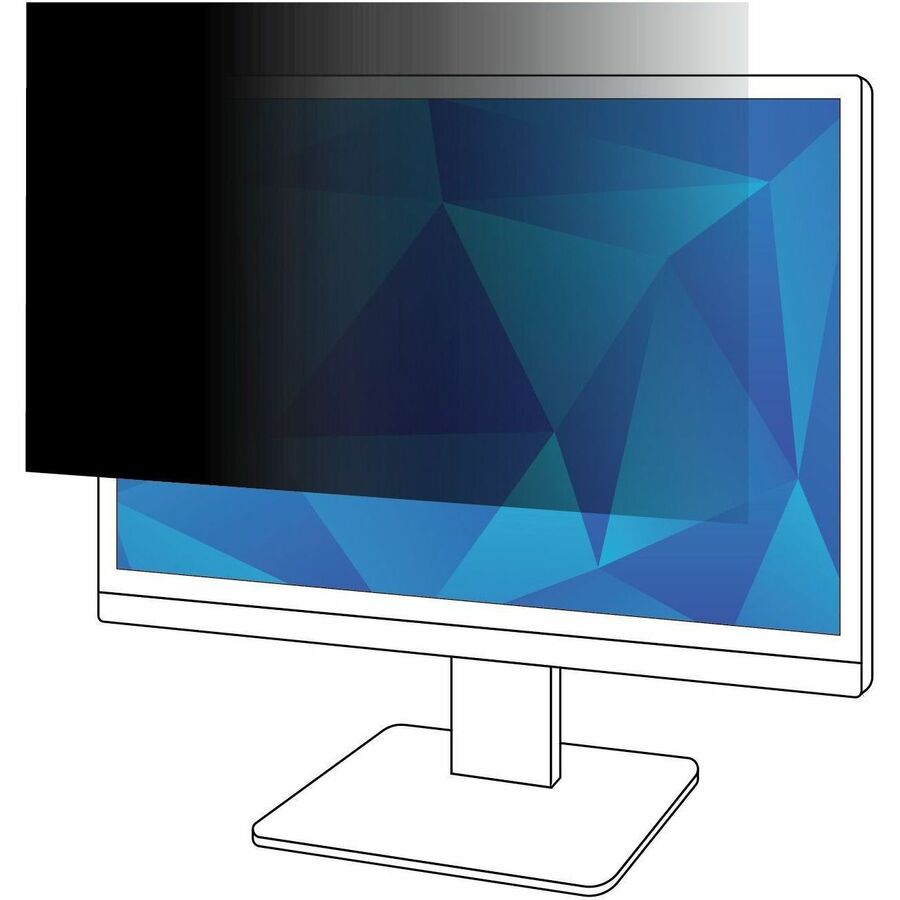 3M Privacy Filter for 23in Monitor, 16:9, PF230W9B Black, Matte - For 23" Widescreen LCD Monitor - 16:9 - Scratch Resistant, Fingerprint Resistant, Dust Resistant - Anti-glare - 1 Each