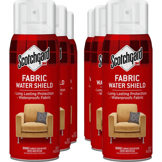 Scotchgard Fabric Water Shield - For Fabric, Upholstery - Liquid - 10 fl oz (0.3 quart) - Recommended For: Stain Remover, Spill Remover - Odorless, Soil Resistant - Aqua - 6 / Carton