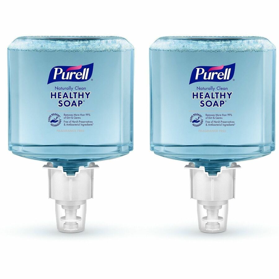 PURELL&reg, ES6 CRT HEALTHY SOAP™, Naturally Clean Fragrance Free Foam - Fragrance-free Scent - 1.27 quart - Dirt Remover, Kill Germs - Skin - Antibacterial - Blue - Fragrance-free, Preservative-free, Paraben-free, Phthalate-free, Dye-free, Bio-ba...