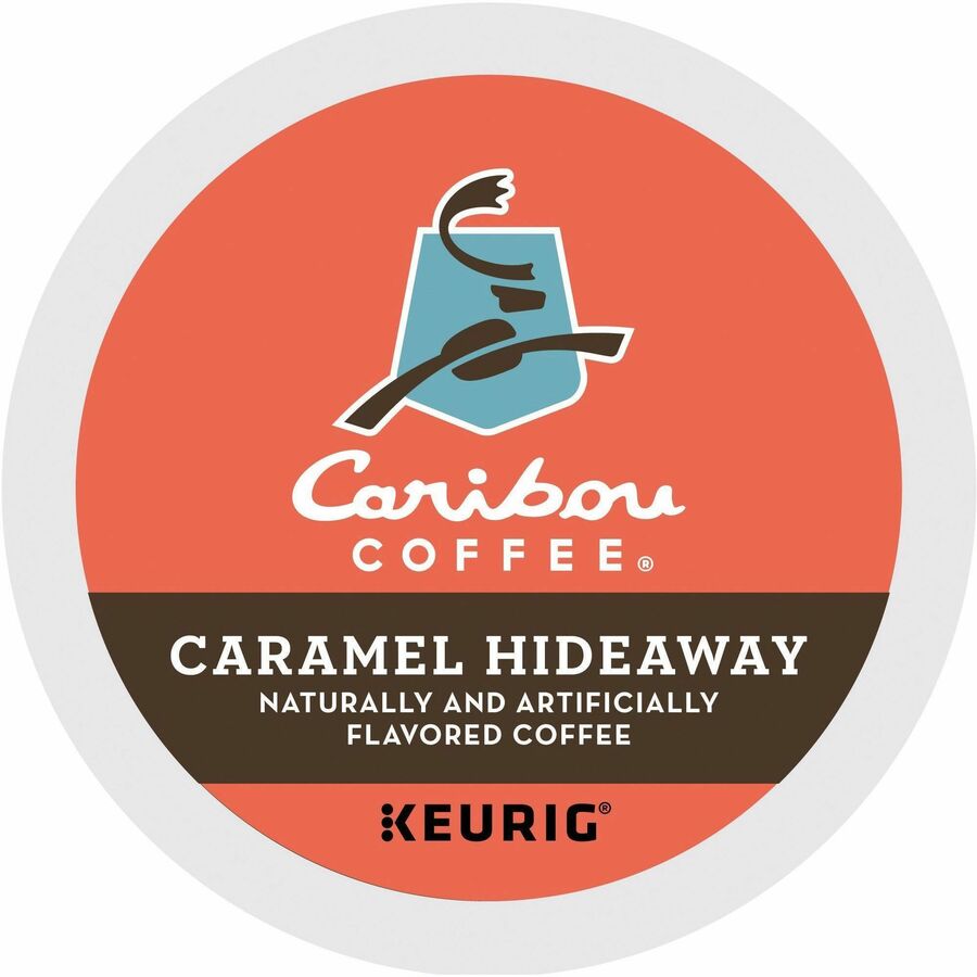 Caribou Coffee&reg, K-Cup Caramel Hideaway - Medium - K-Cup - 24 / Box