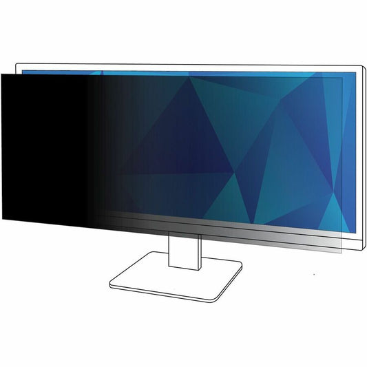 3M Privacy Filter for 38in Monitor, 21:9, PF380W2B Black, Matte - For 38" Widescreen LCD Monitor - 21:9 - Scratch Resistant, Fingerprint Resistant, Dust Resistant - Anti-glare - 1 Each