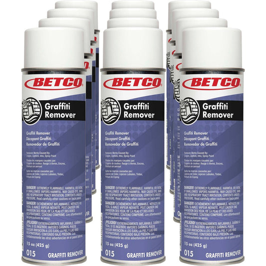 Betco Graffiti Remover - Ready-To-Use - 15 fl oz (0.5 quart) - Fast Acting - Clear - 12 / Carton