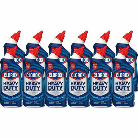Clorox Toilet Bowl Cleaner Heavy-Duty Stain and Ring Remover - 24 fl oz (0.8 quart) - Arctic Clean Scent - Deodorize, Bleach-free - Clear Bottle - 30 / Bundle