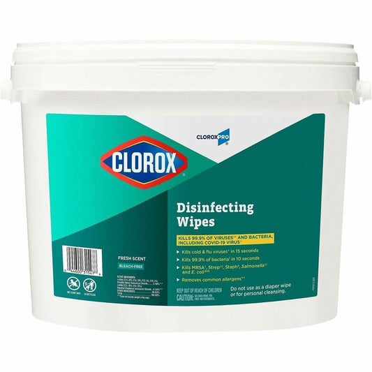 CloroxPro, Disinfecting Wipes - For Multi Surface, Multipurpose - Ready-To-Use - Wipe - Fresh Scent - Recommended For: Bacteria Remover, Germs Remover, Virus Remover, Pet Dander Remover, Allergen Remover, Pollen Remover, Grass Remover, Spill Remo...