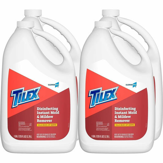 CloroxPro, Tilex Disinfecting Instant Mold and Mildew Remover Refill - 128 fl oz (4 quart) - Scrub-free - Clear - 27 / Pallet