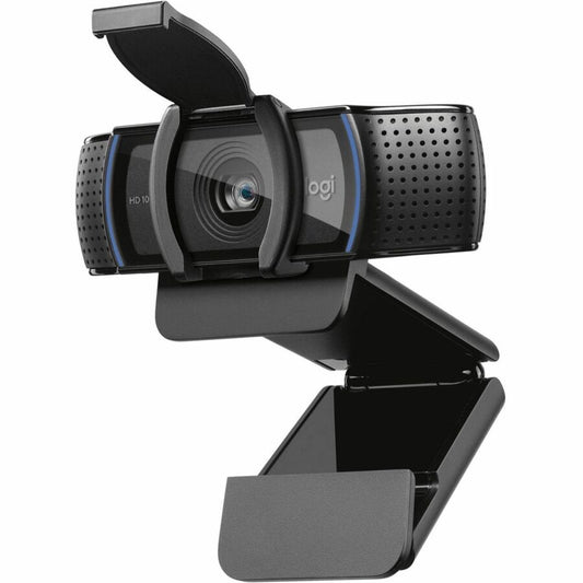 Logitech C920S Webcam - 3 Megapixel - 30 fps - Black - USB 3.1 - 1 Each - 1920 x 1080 Video - Auto-focus - 78&deg, Angle - Clip, Tripod Mount - 1.2x Digital Zoom - Microphone - For Notebook, Monitor - Windows 8 or Later, macOS 10.10 or Later, ChromeOS...