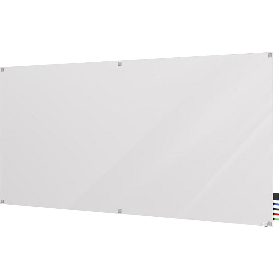 Ghent Harmony Dry Erase Board - 60" (5 ft) Width x 48" (4 ft) Height - Tempered Glass Surface - White Back - Rectangle - Horizontal/Vertical - Magnetic - Square Corner, Accessory Holder, Long Lasting, Non-absorbent, Stain Resistant, Ghost Resistant, Re...