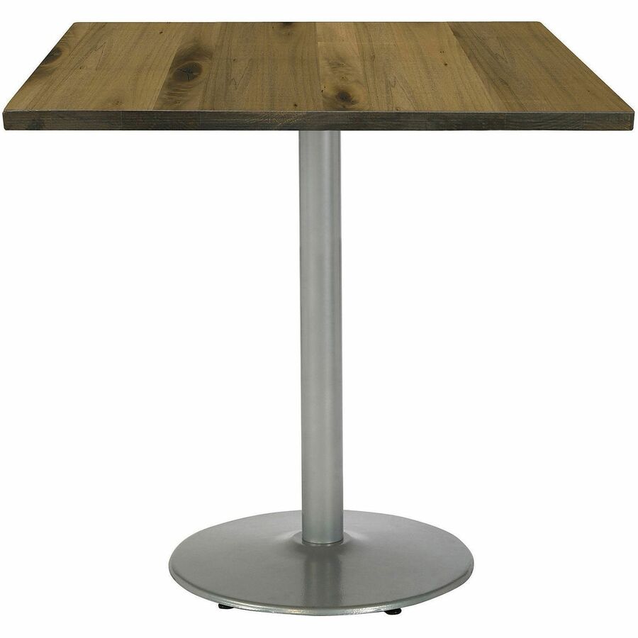 KFI 36" Square Vintage Wood Bistro Table - Square Top - 36" Height - Assembly Required - Natural - Vintage Wood - 1 Each