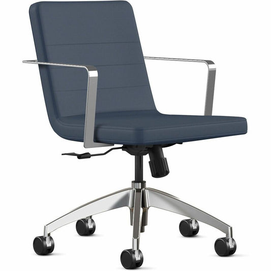 9 to 5 Seating 2450 Executive Mid-Back Task Chair - Baltic Seat Color - Foam Seat Material - Baltic Back Color - Foam Back Material - 5-star Base - 1 Each