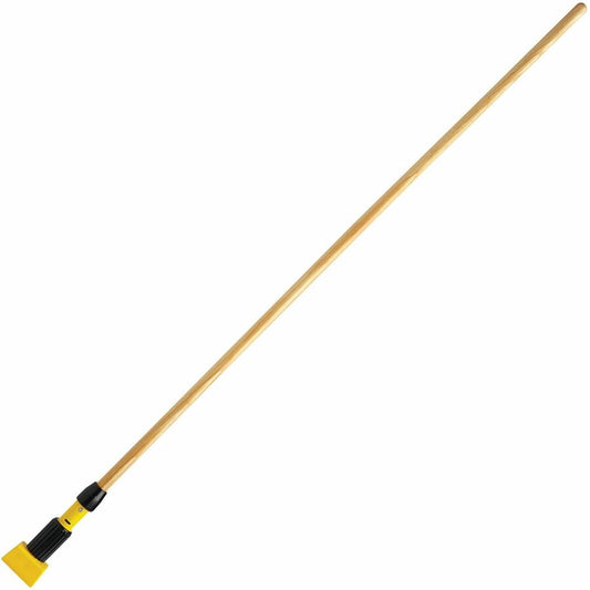Rubbermaid Commercial Gripper Wet Mop 60" Hardwood Handle - 60" Length - Yellow - Hardwood - 1 Each