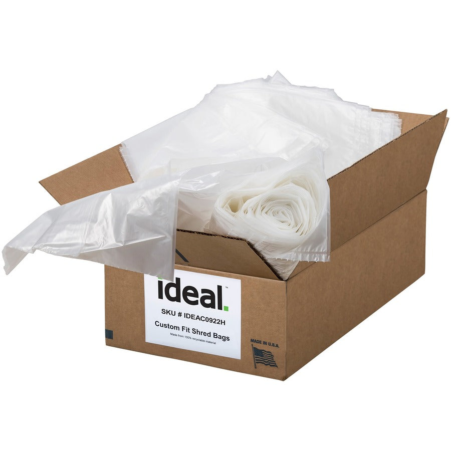ideal. Shredder Bag - 79 gal - 64" Height x 44" Width - Plastic - Clear