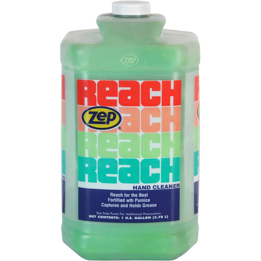 Zep Reach Hand Cleaner - Almond Scent - 1 gal - Grease Remover, Resin Remover, Ink Remover, Tar Remover, Adhesive Remover, Oil Remover, Adhesive Remover, Grease Remover, Asphalt Remover, Oil Remover - Hand - Light Green, Opaque - Phosphate-free, Residu...