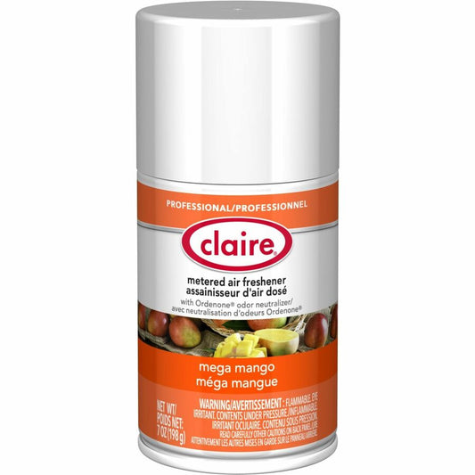 Claire Mega Mango Metered Air Freshener - Aerosol - 330 Sq. ft. - 10 fl oz (0.3 quart) - Mango - 30 Day - 1 Each