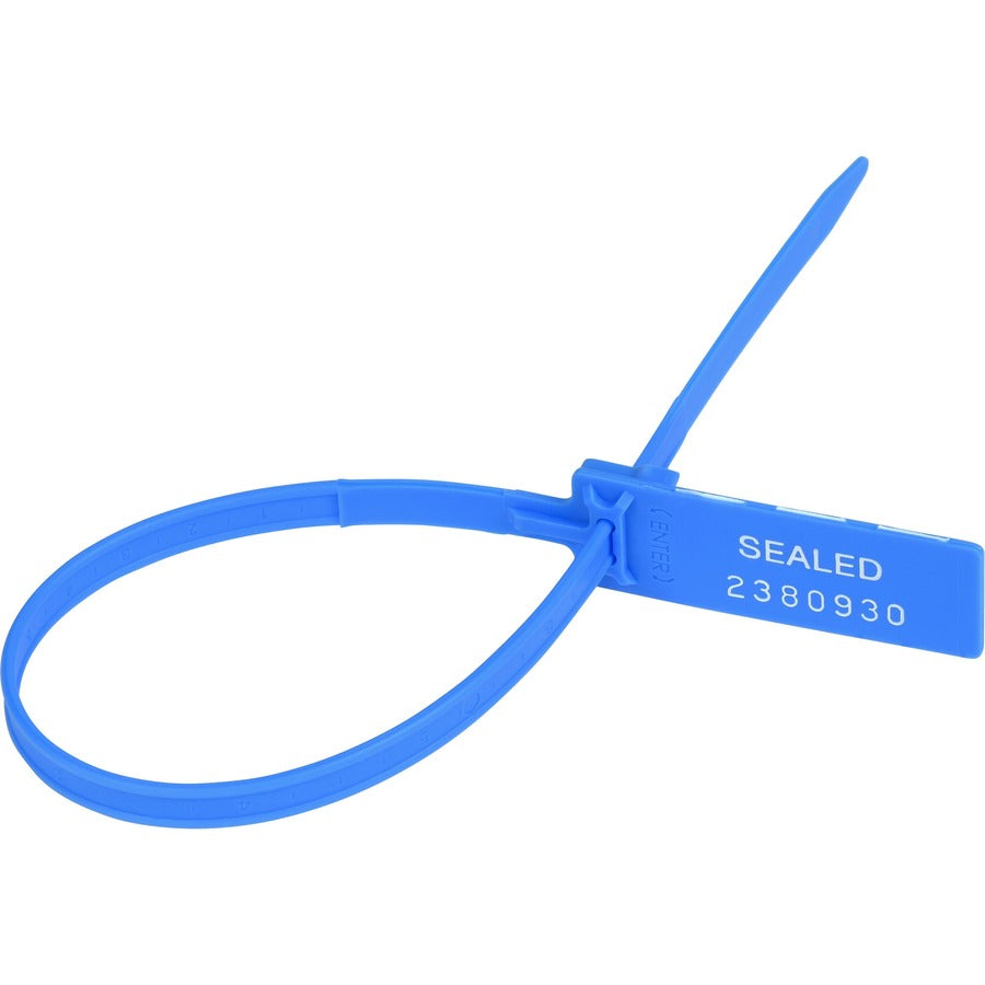 Tatco Security Seals - 0.3" Width x 13.5" Length - Blue - 100 / Pack