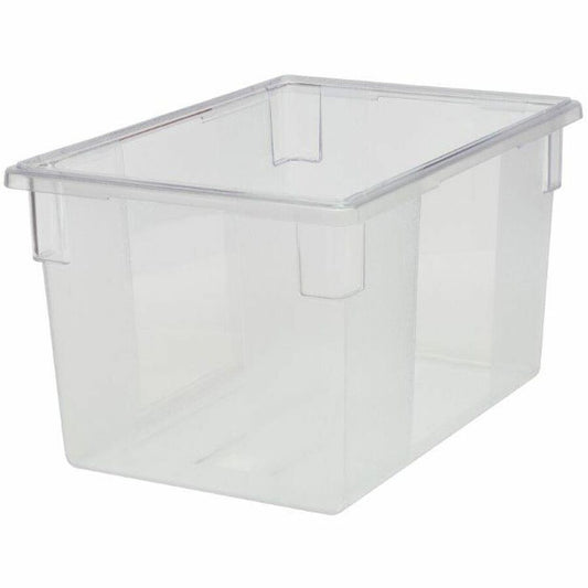 Rubbermaid Commercial 21.5-Gallon Food/Tote Boxes - Transporting, Storing - Dishwasher Safe - Clear - Plastic, Polycarbonate Body - 6 / Carton