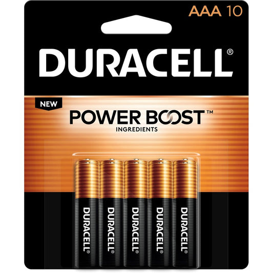 Duracell Coppertop Alkaline AAA Battery 10-Packs - For Multipurpose - AAA - 1.5 V DC - 10/Pack - 4 / Carton