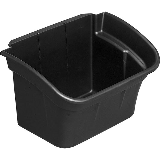 Rubbermaid Commercial Utility Cart 4-gallon Bin - 12.10" Length x 17" Width x 12.50" Height - Plastic - Black - 2 / Carton