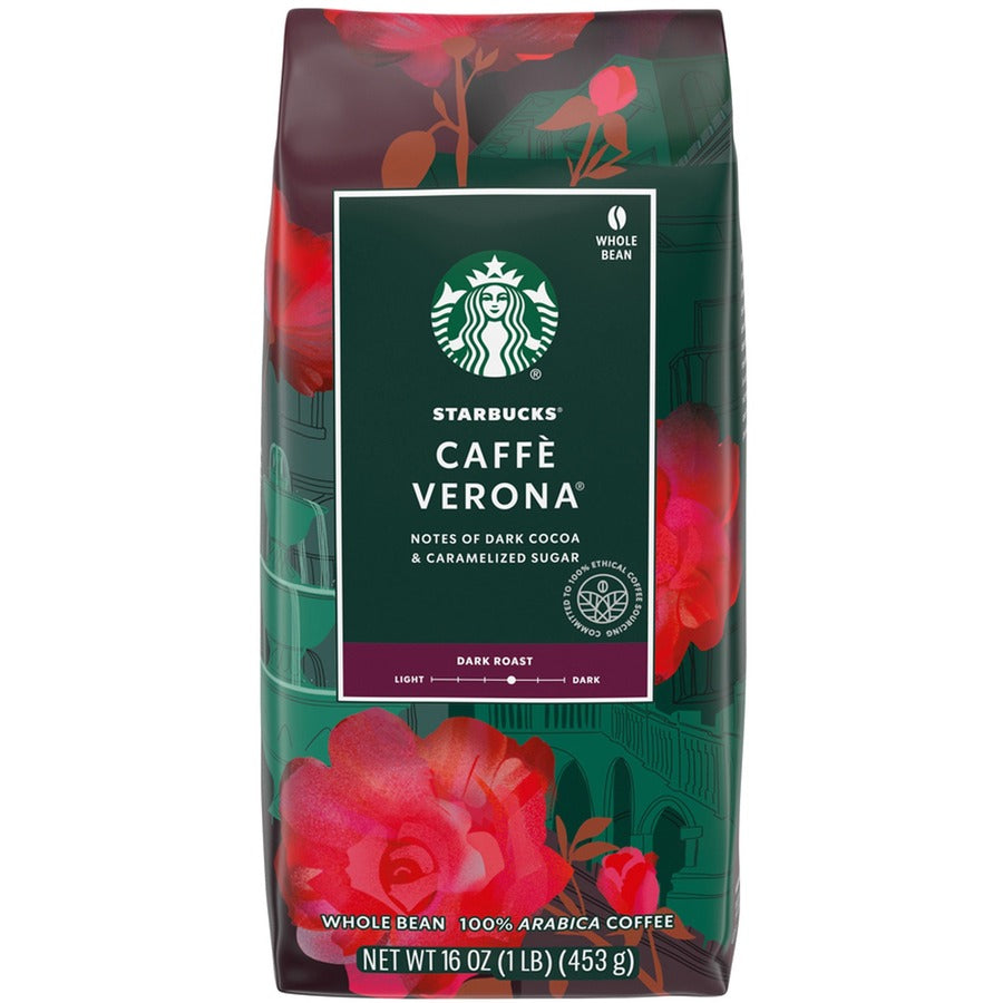 Starbucks Whole Bean Caffe Verona Coffee - Dark - 16 oz - Whole Bean - Caffe Verona - 1 Each
