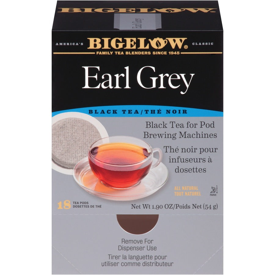 Bigelow Earl Grey Black Tea Bag - Black Tea - 1.9 oz - GMO Free - Kosher - 18 / Box