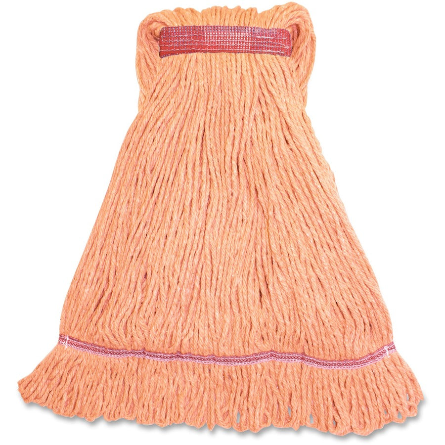 Genuine Joe Narrow Band Large Mophead - Large - Rayon, Cotton, Fiber, Cotton - 1 Each