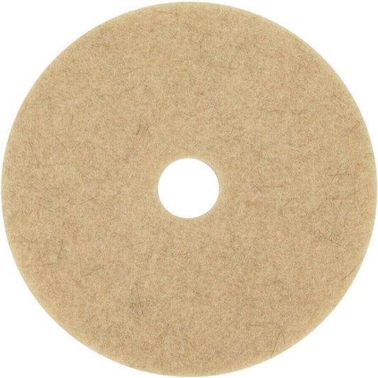3M Natural Blend Tan Pad 3500 - Round27" Diameter x 1" Thickness - Floor, Burnishing - Hard, Linoleum, Sheet Vinyl, Vinyl Composition Tile (VCT), Marble, Terrazzo, Concrete Floor - 3000 rpm Maximum Speed Supported - Scratch Remover, Washable, Reusable...