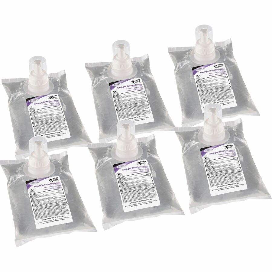 Health Guard Hand Sanitizer Foam - Light Linen Scent - 1.06 quart - Kill Germs - Multipurpose, Hand - Moisturizing - Clear - Dye-free, No Rinse, Fast Acting, Non-flammable, Odorless - 6 / Carton