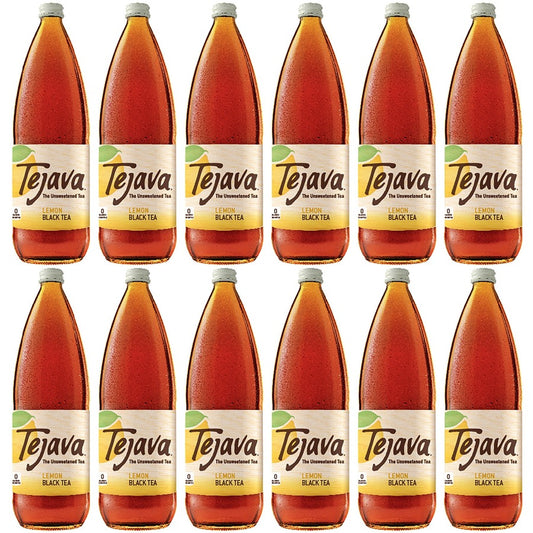Tejava Lemon Black Tea Bottle - GMO Free - 12 / Carton